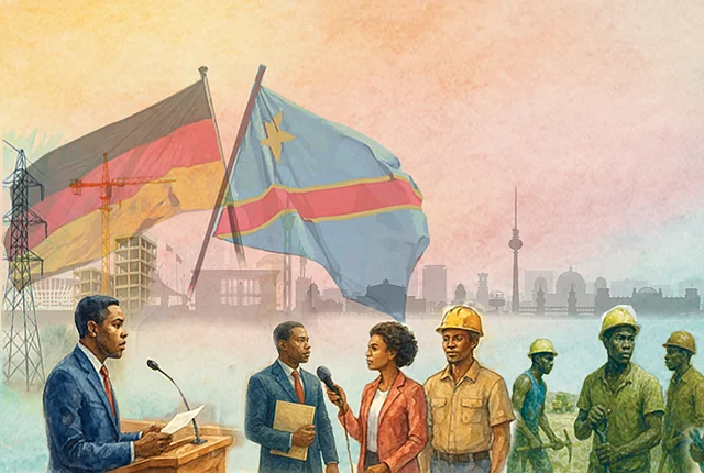 Une illustration symbolisant la coopération entre la République Démocratique du Congo et l'Allemagne.