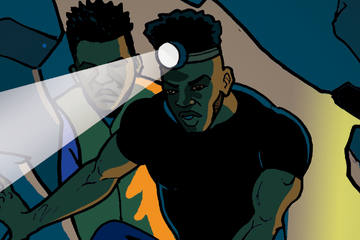 Das Titelbild der ersten Ausgabe von "Le mystère de la terre Bleue"