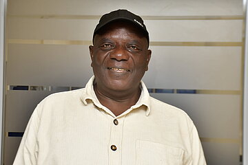 Monsieur Didier Okonda dans les locaux de la Fondation Friedrich Ebert RDCdu Syndicat TUMEC