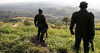 Soldat de la FARDC en haut dans les montages de l'Est du Pays